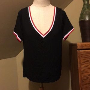 Patriotic V-neck tee